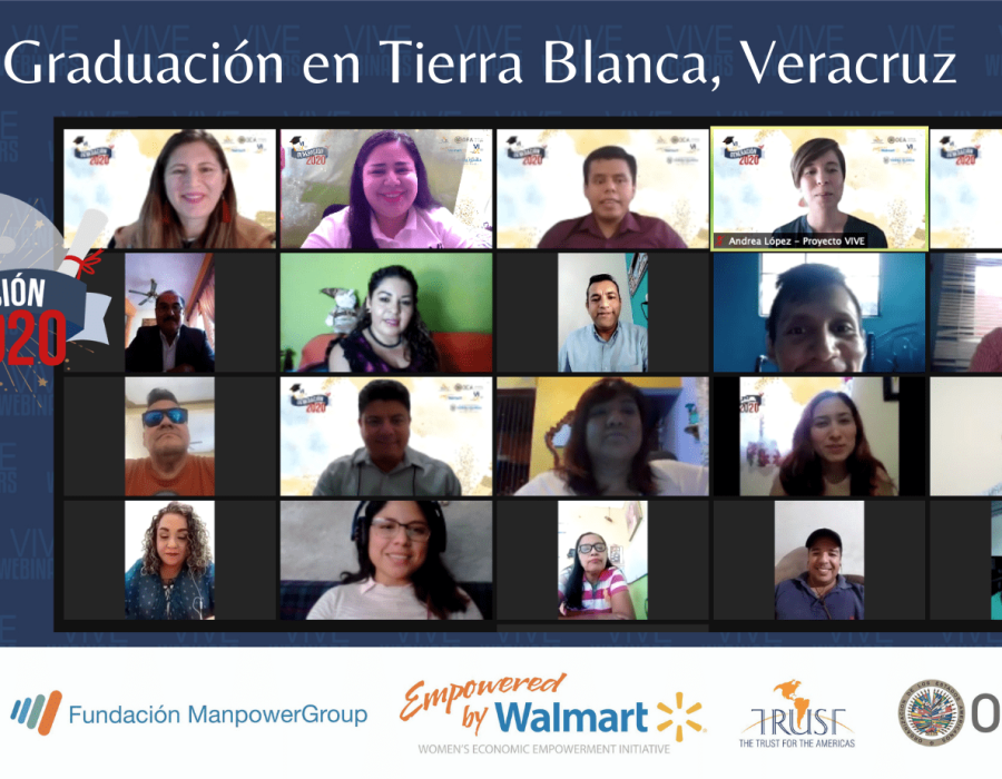 Tierra Blanca, sumó esfuerzos con The Trust for the Americas para capacitar a 22 personas a través del Proyecto VIVE