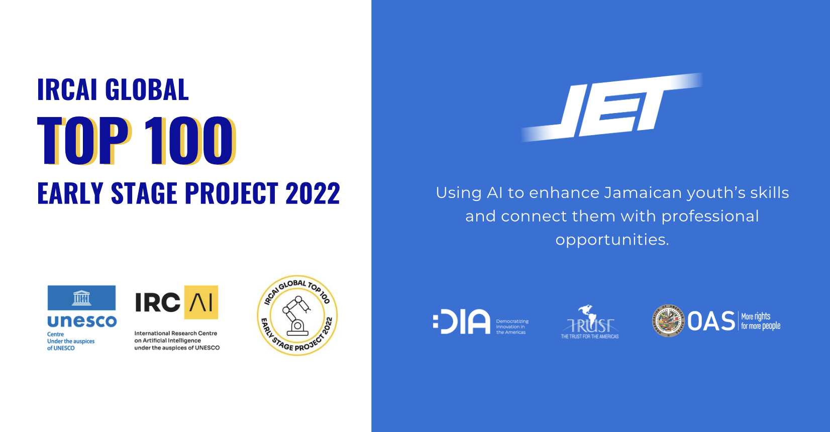 Leveraging AI for Sustainable Development: JET Project Jamaica Recognized as IRCAI Global Top 100 